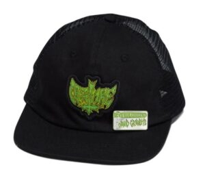 Creature Hippie Skull Black Snapback Hat