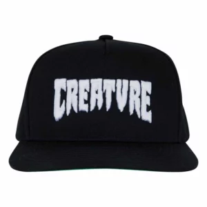 Creature Mono Logo Black Snapback Hat