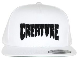 Creature Mono Logo White Snapback Hat