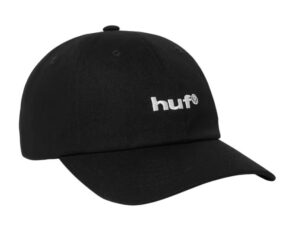 HUF 89 Embroidered Curved Visor Black/White 6 Panel Hat