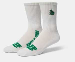 HUF Big Smile White Crew Socks