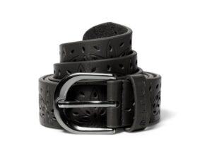 HUF Plant Life Perf Black Leather Belt