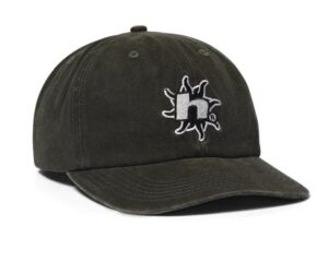 HUF Sol Denim Curved Visor Washed Black 6 Panel Hat