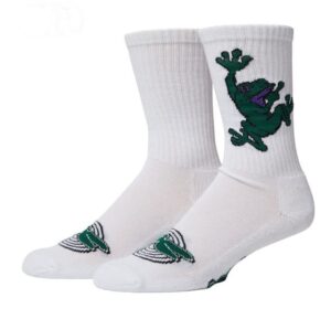 HUF Stuck On You White Crew Socks