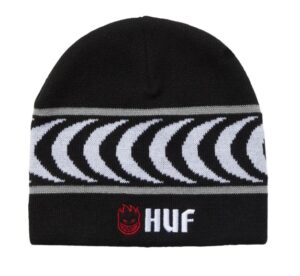 HUF x Spitfire Black Skull Beanie