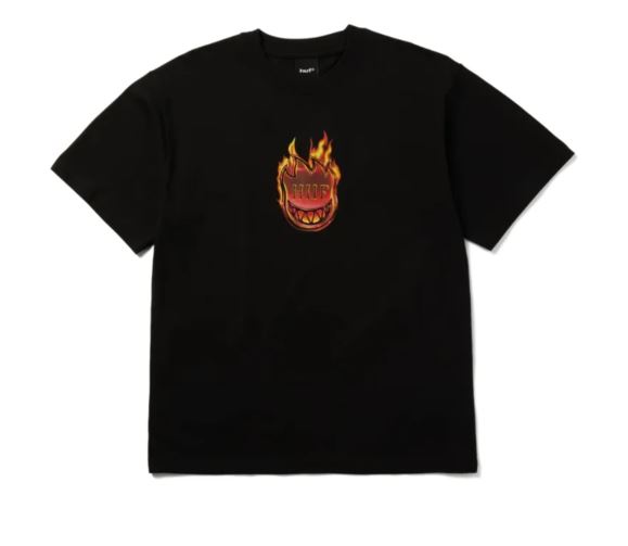 HUF x Spitfire Flame Galaxies Black Tee