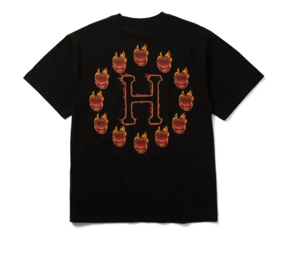 HUF x Spitfire Flame Galaxies Black Tee