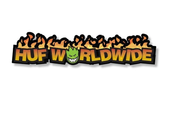HUF x Spitfire In Flames Sticker