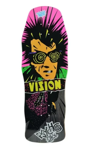 Vision Original Psycho Stick Black Stain 10 Reissue Skateboard Deck